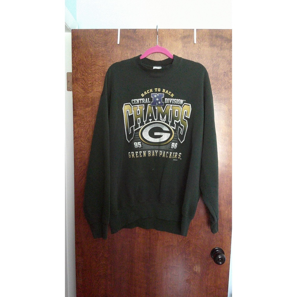 Pro Player Sweatshirt Mens XXL Green Bay Packers 95-96 Central Division Champs